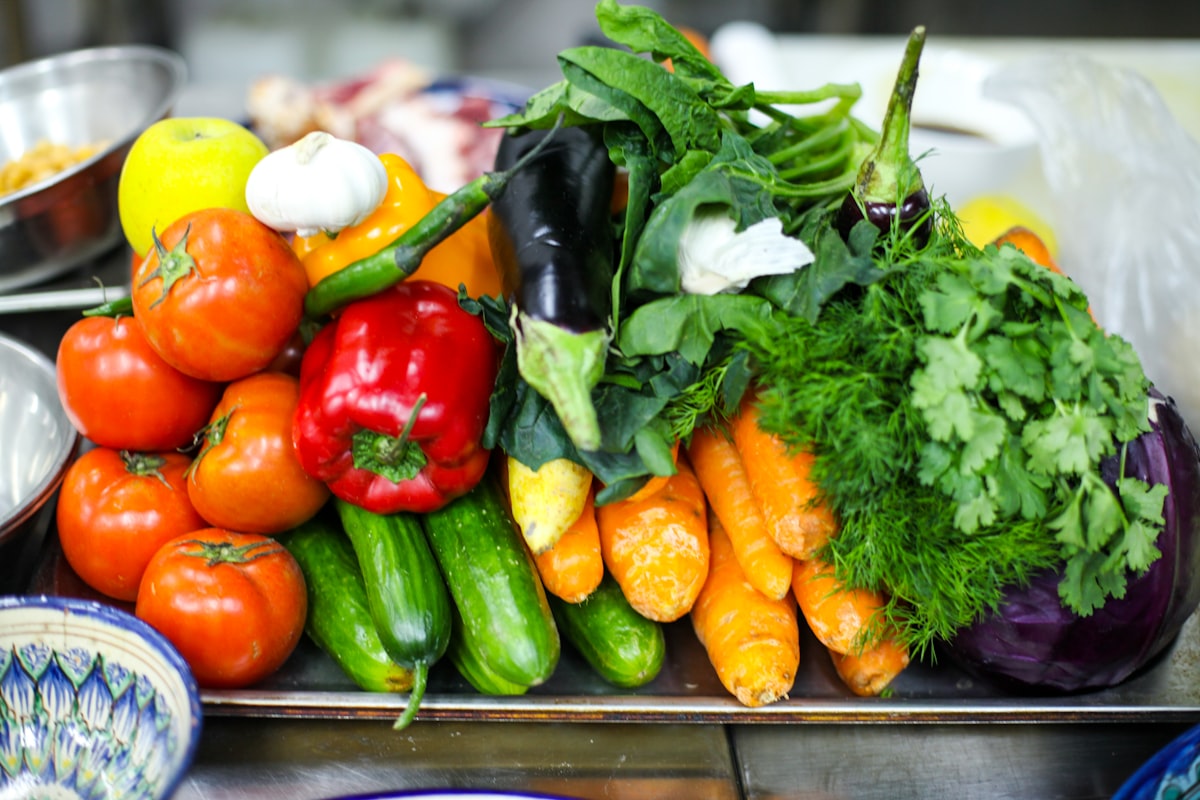 Woman preparing healthy meals in kitchen